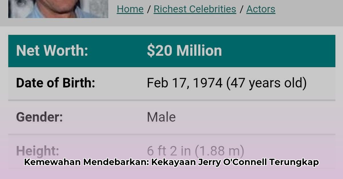 what is jerry o connell s net worth